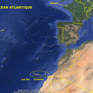 localisation du Cumbre Vieja - Image Google Earth