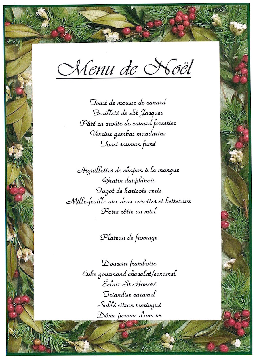 exemple de menu simple pour noel 2023 cadeau noel 2023