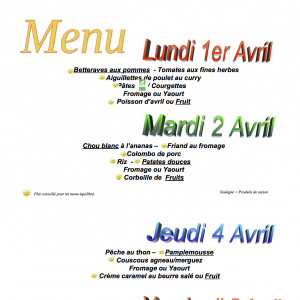 menu du 1 au 5 avril copie