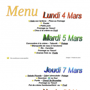 menu du 4 au 8 mars copie